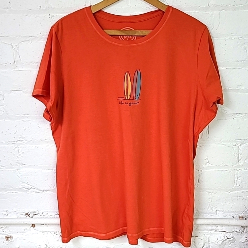 - XL Life is Good T Shirt Orange